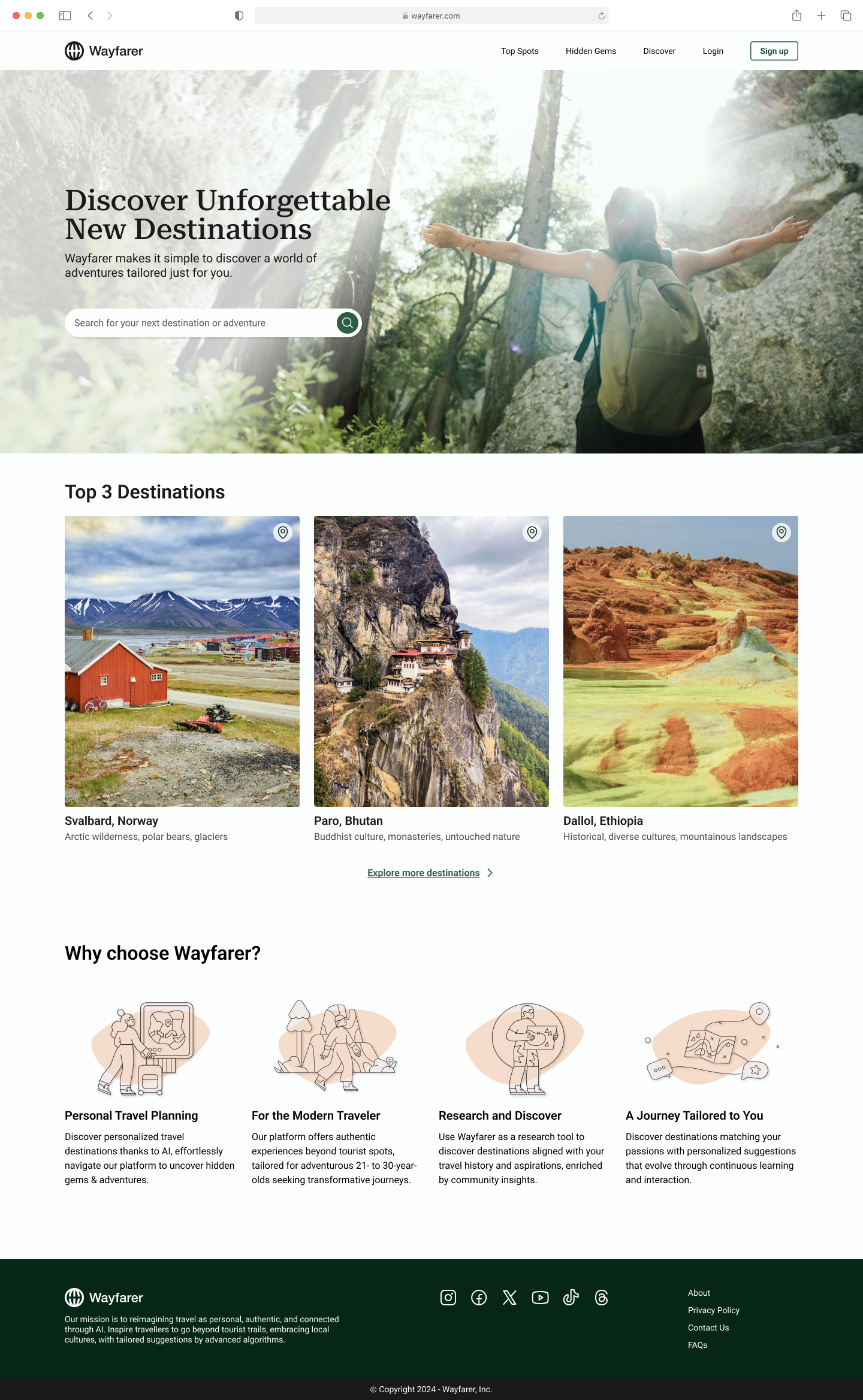 Hi-Fi Home page for desktop