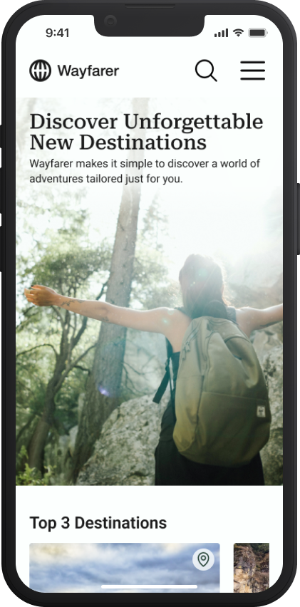 Hi-Fi Home page for mobile